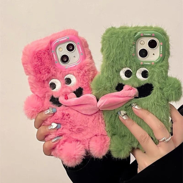 Plush Magnetic Tongue Monster Phone Case