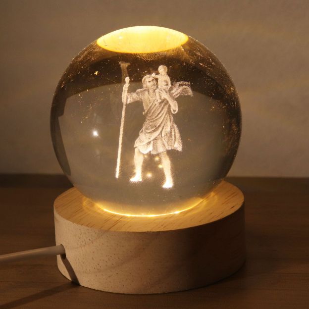 3D Crystal Ball Glowing Night Light