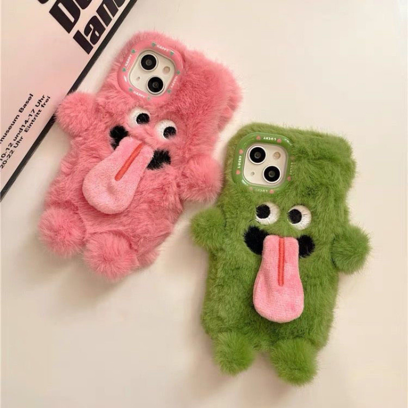 Plush Magnetic Tongue Monster Phone Case