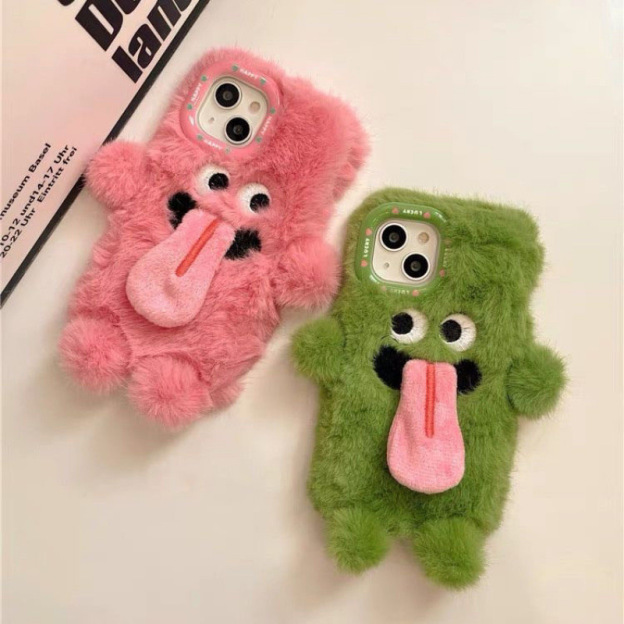 Plush Magnetic Tongue Monster Phone Case