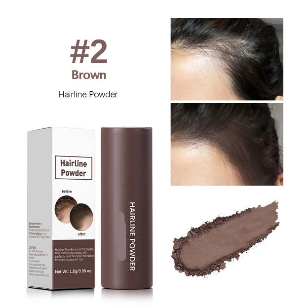 Hairline powder filling hair replacement artifact