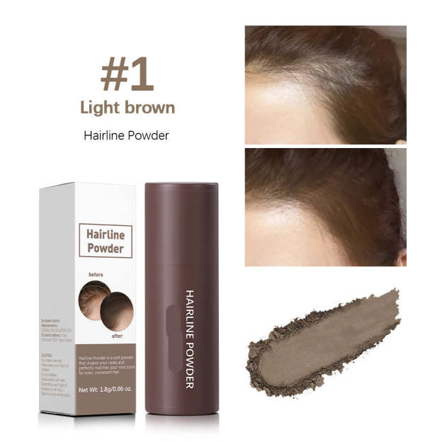 Hairline powder filling hair replacement artifact
