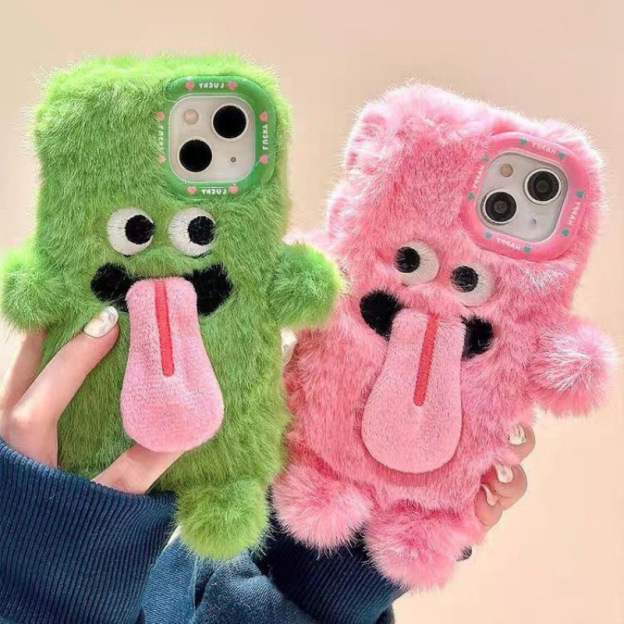 Plush Magnetic Tongue Monster Phone Case
