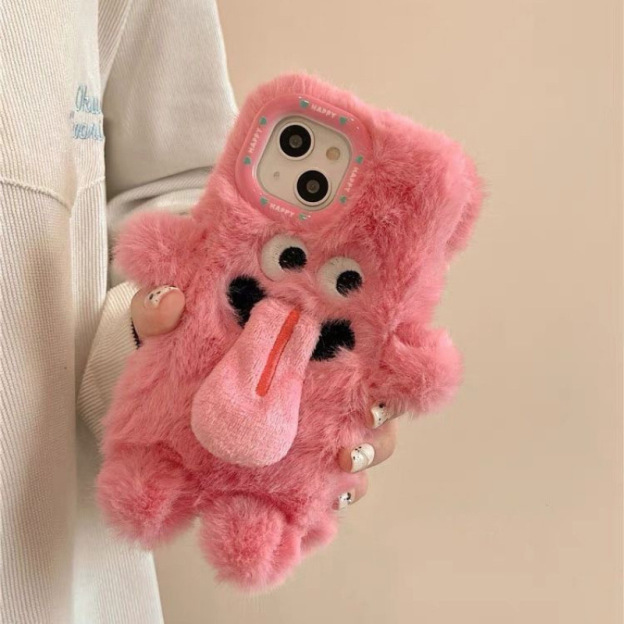 Plush Magnetic Tongue Monster Phone Case