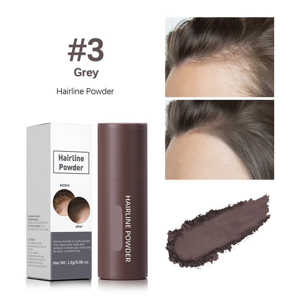 Hairline powder filling hair replacement artifact