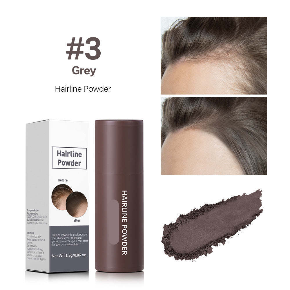 Hairline powder filling hair replacement artifact