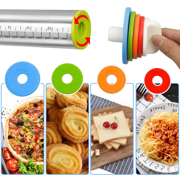 Stainless steel dough roller