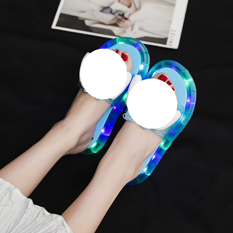 Luminous slippers for outdoor wear, non-slip sandals for home
