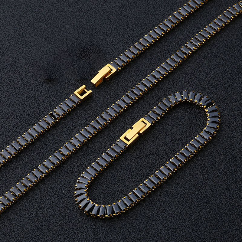 24k, Haoshi stone bracelet necklace set