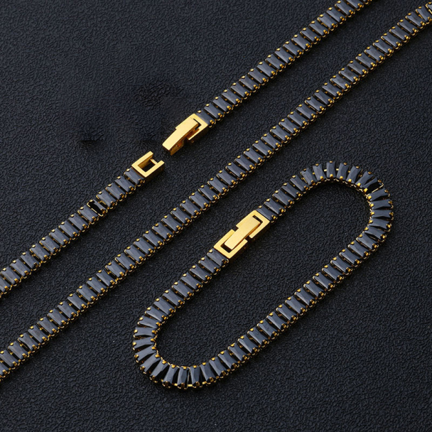 24k, Haoshi stone bracelet necklace set