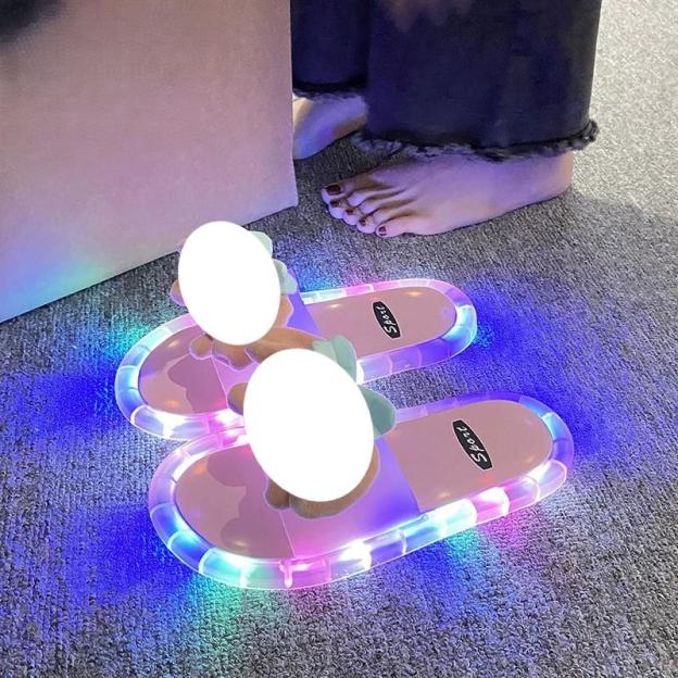Luminous slippers for outdoor wear, non-slip sandals for home