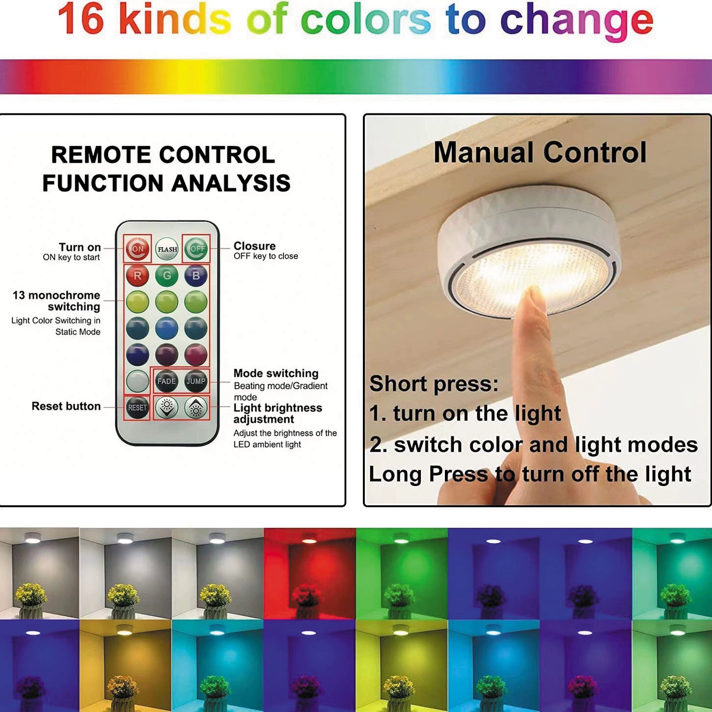Touch remote control night light LED energy saving lamp