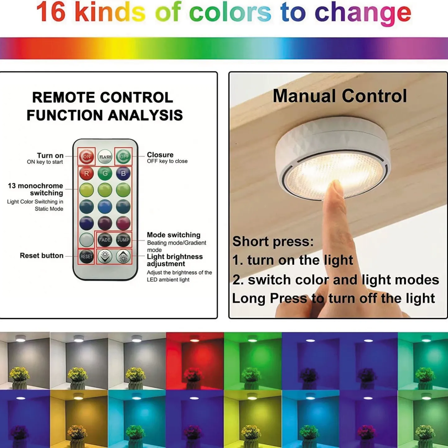 Touch remote control night light LED energy saving lamp