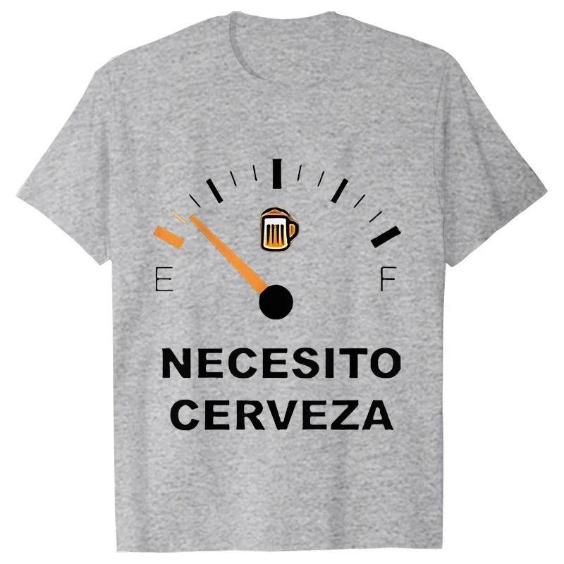 Men's Crew-Neck T-Shirt with Letter Pattern