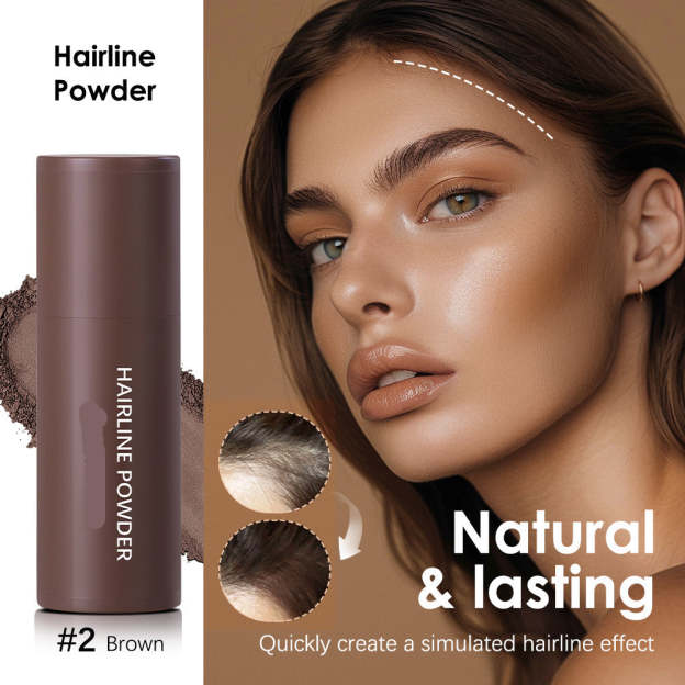 Hairline powder filling hair replacement artifact