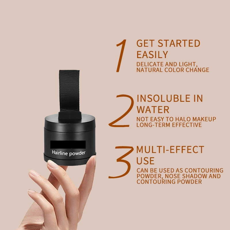 Hairline powder filling hair replacement artifact