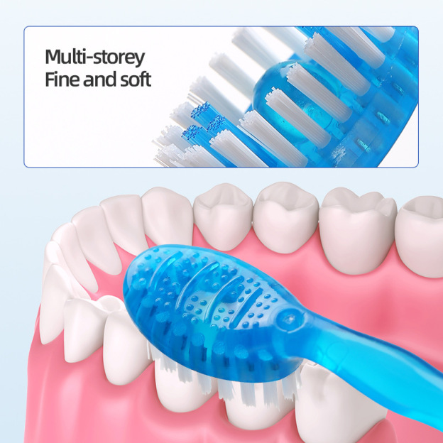 Contains double cleaning beads toothpaste and cleaning floss stick