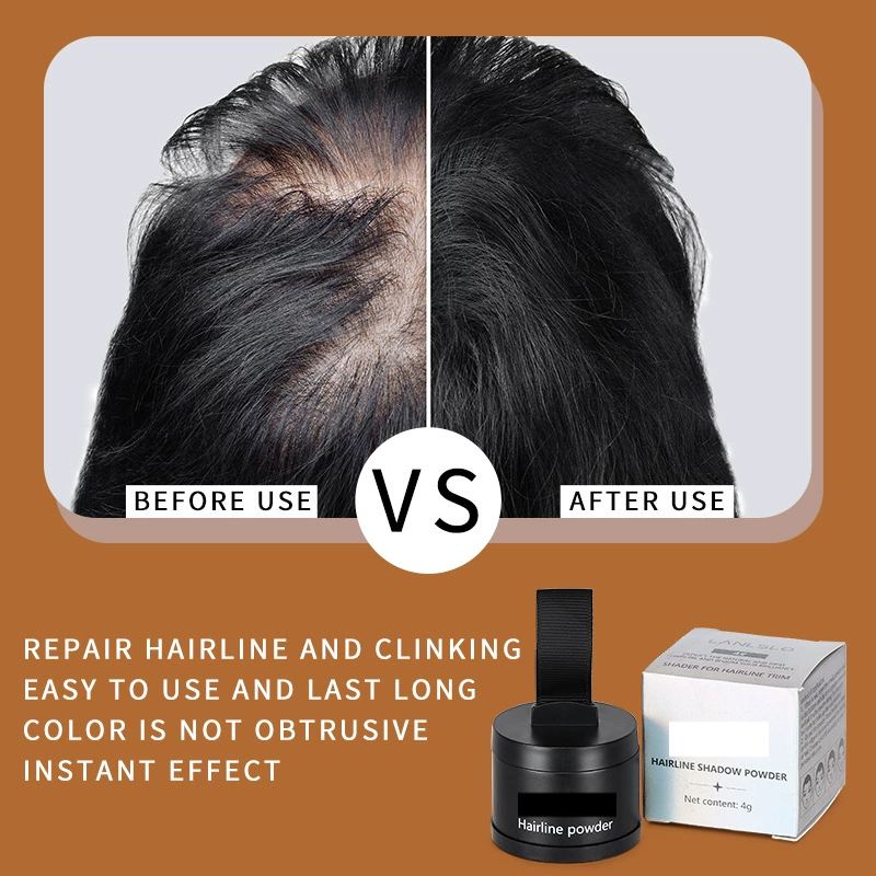 Hairline powder filling hair replacement artifact