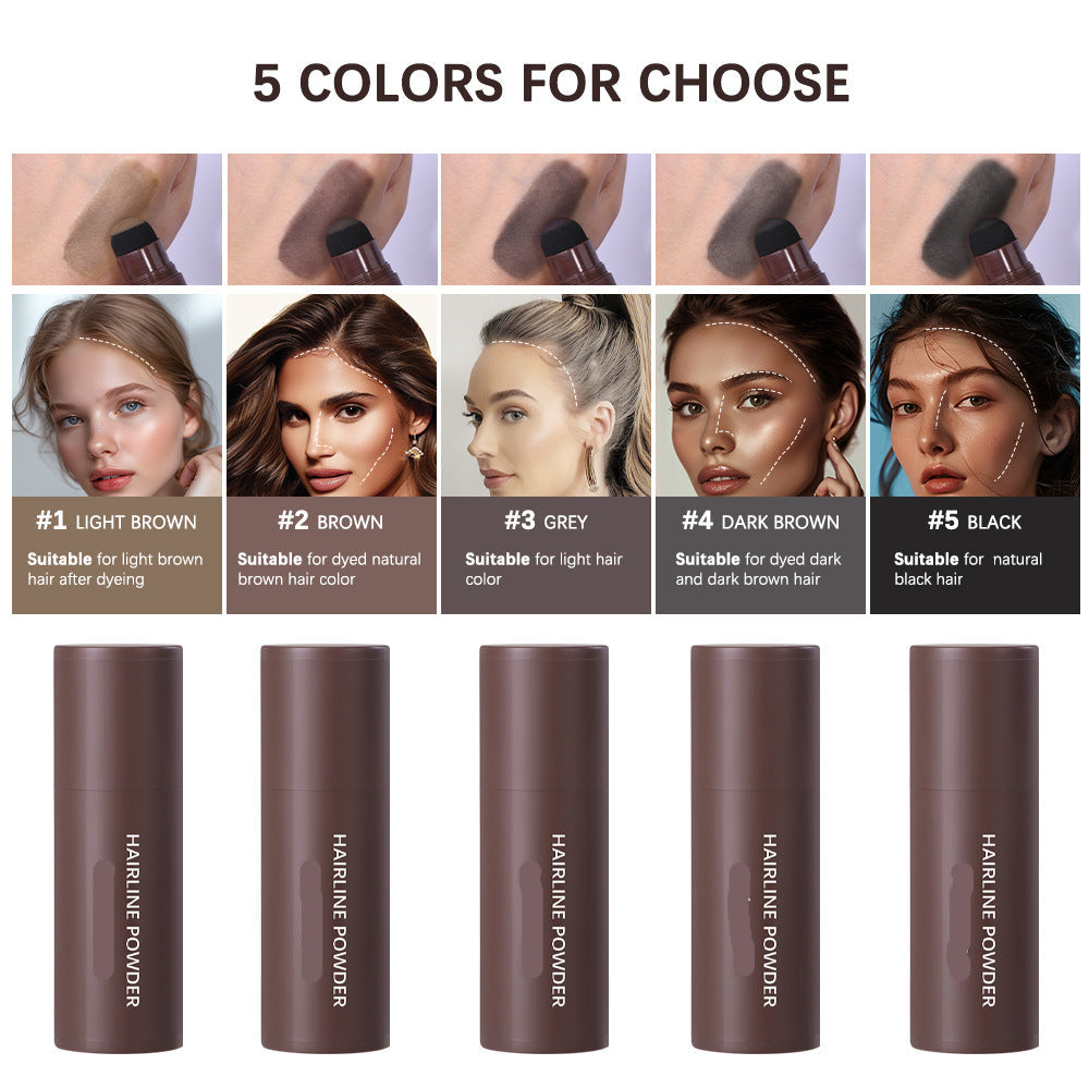 Hairline powder filling hair replacement artifact