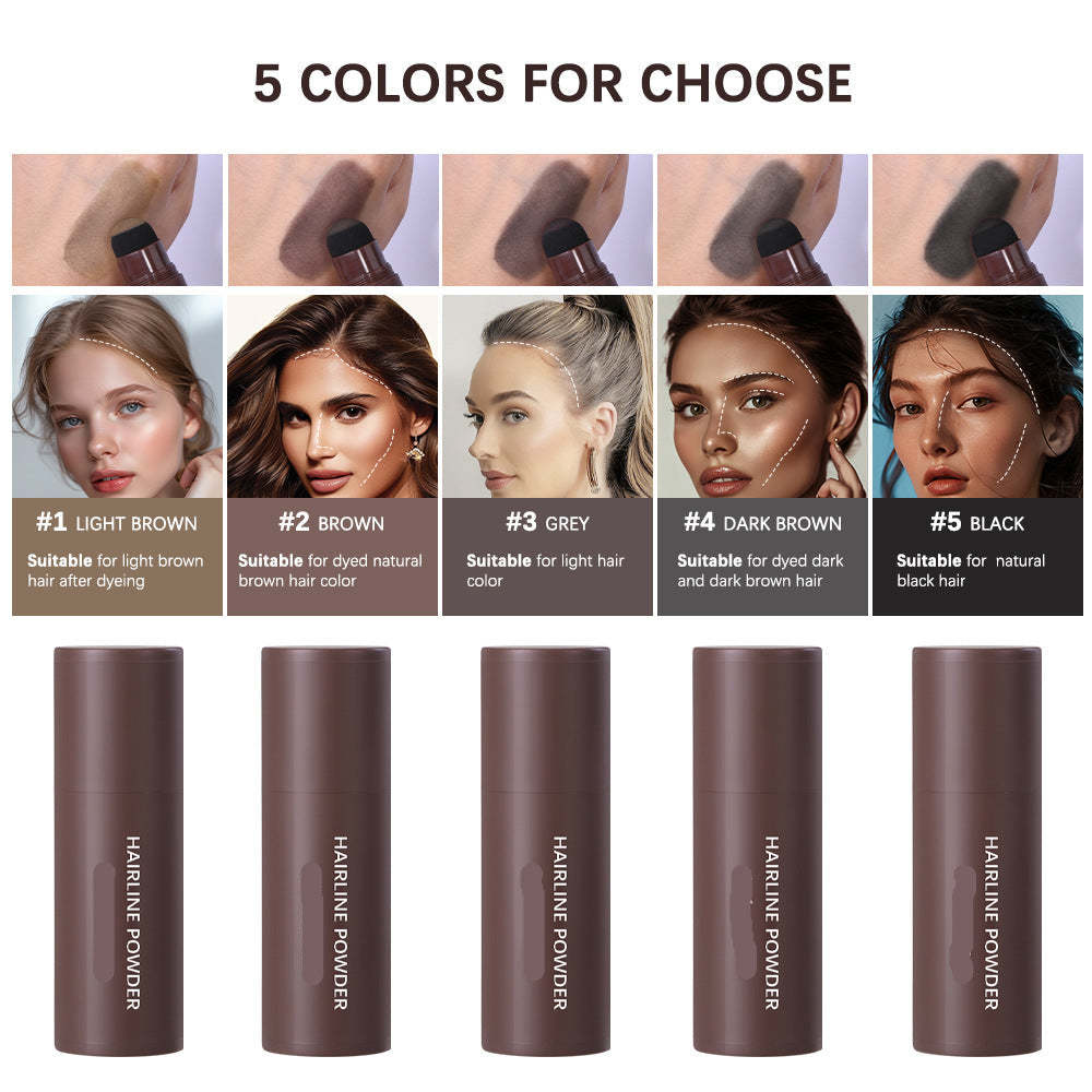 Hairline powder filling hair replacement artifact