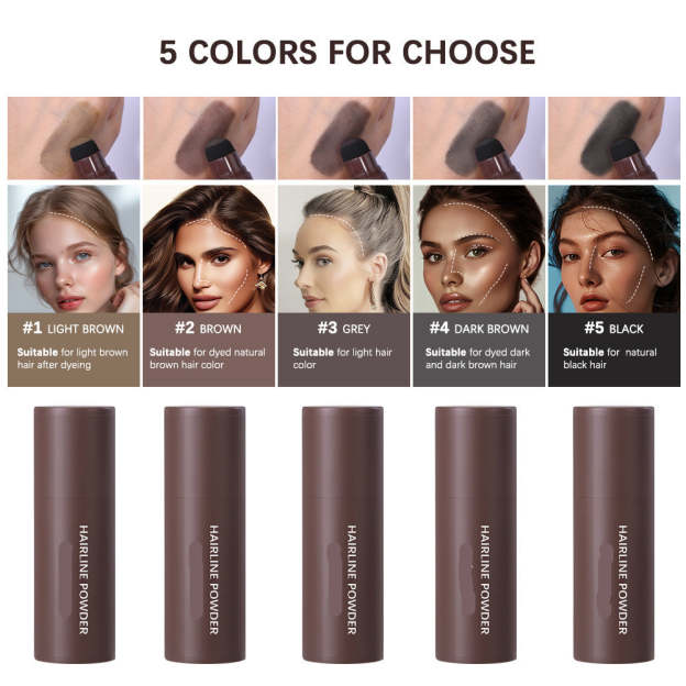 Hairline powder filling hair replacement artifact