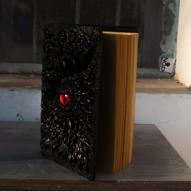 Dragon Book Resin Decoration