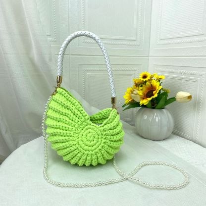 Hand-Crocheted Seashell Crossbody Bag