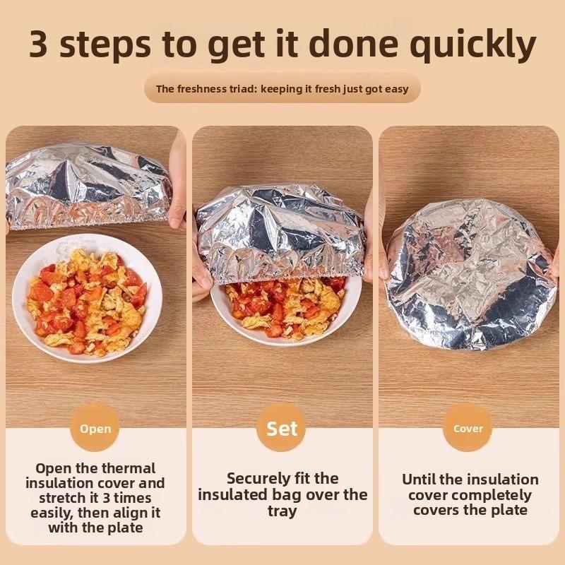 家用餐桌及食品容器铝箔保温罩，厨房食品隔热保鲜，优质铝箔。