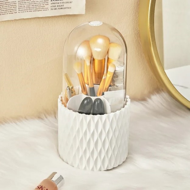 🔥Sleek 360° Spinning Makeup Brush Holder