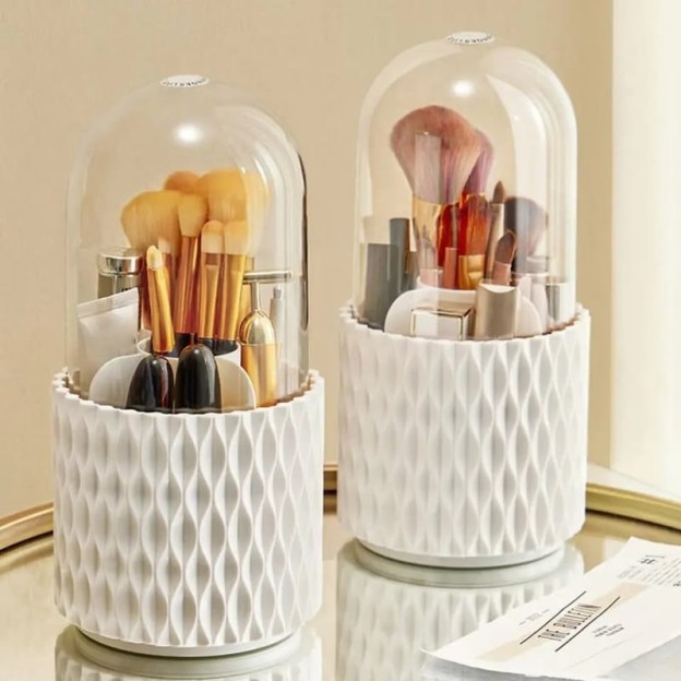 🔥Sleek 360° Spinning Makeup Brush Holder