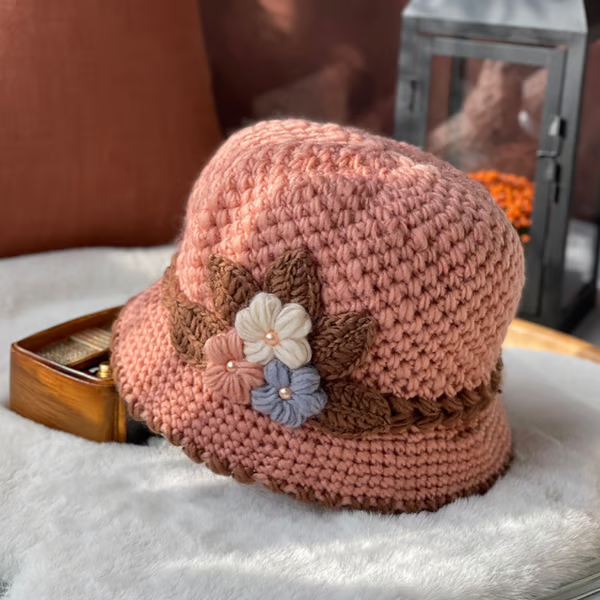 🎄Women's Flowers Knitted Woolen Hat