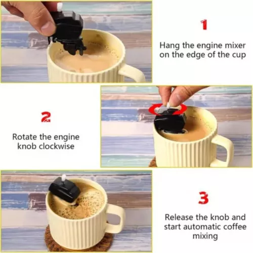 Mini Boat Motor Coffee Stirrer Clockwork Drink Mixing Gadget Home use - Picture 6 of 9