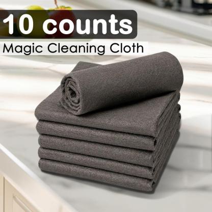 🔥10 Counts Magic Cleaning Cloth, Reuseable Thickened Streak Free Magic Cleaning Wipes