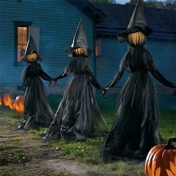 🔥HOT SALE 👻Happy Halloween👻Lighted Halloween Witch Decoration Set