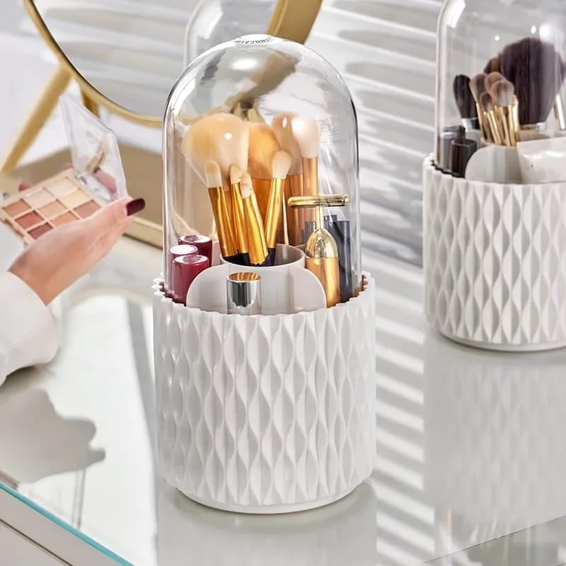 🔥Sleek 360° Spinning Makeup Brush Holder