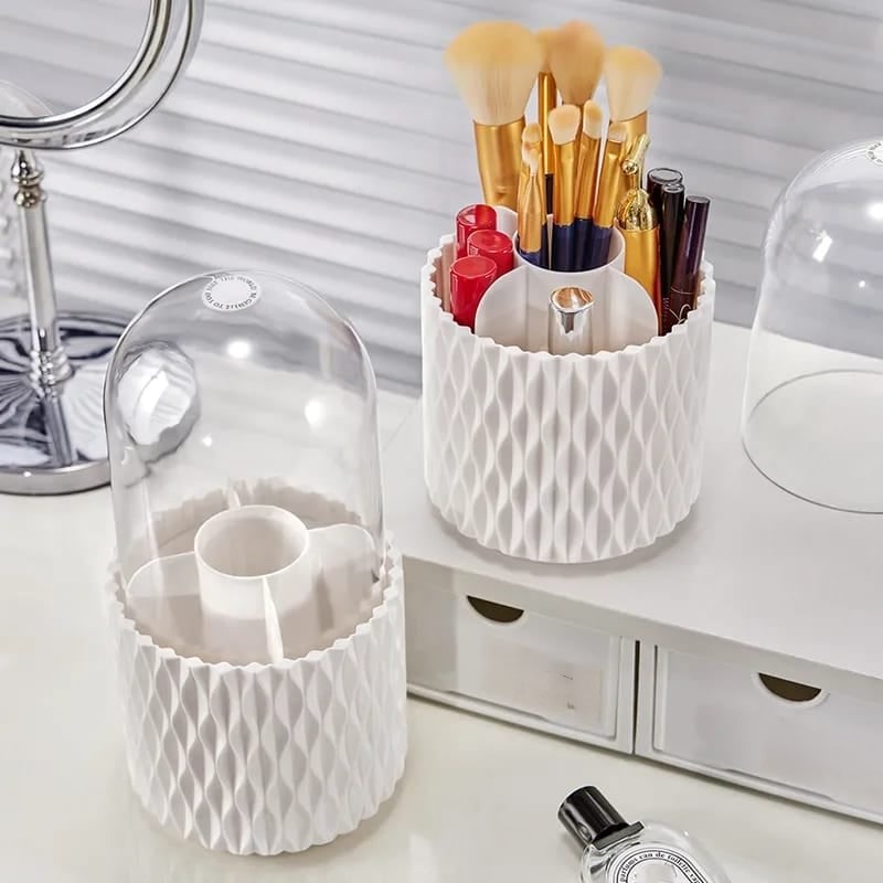 🔥Sleek 360° Spinning Makeup Brush Holder