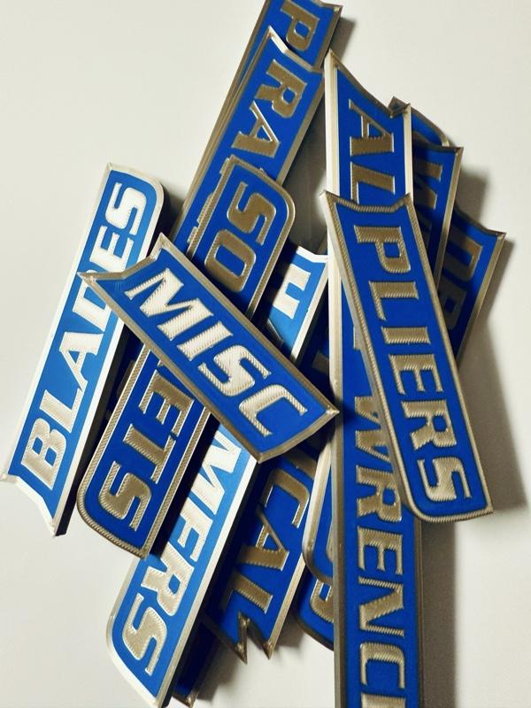 ColKy Designs - Custom Premium Magnetic Toolbox Labels for Tool Organization - 12 Pack of High Quality 3D Printed Personalized Magnets for Metal Cabinets, Drawers, Tool Chests, Decor Plastic Gift - Maed to Order &bull; Core Colors &bull; No Custom Text