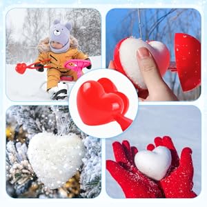 Outdoor Heart Shaped Snow Ball Maker Clamps Children Adults Game Winter Activities Toys To