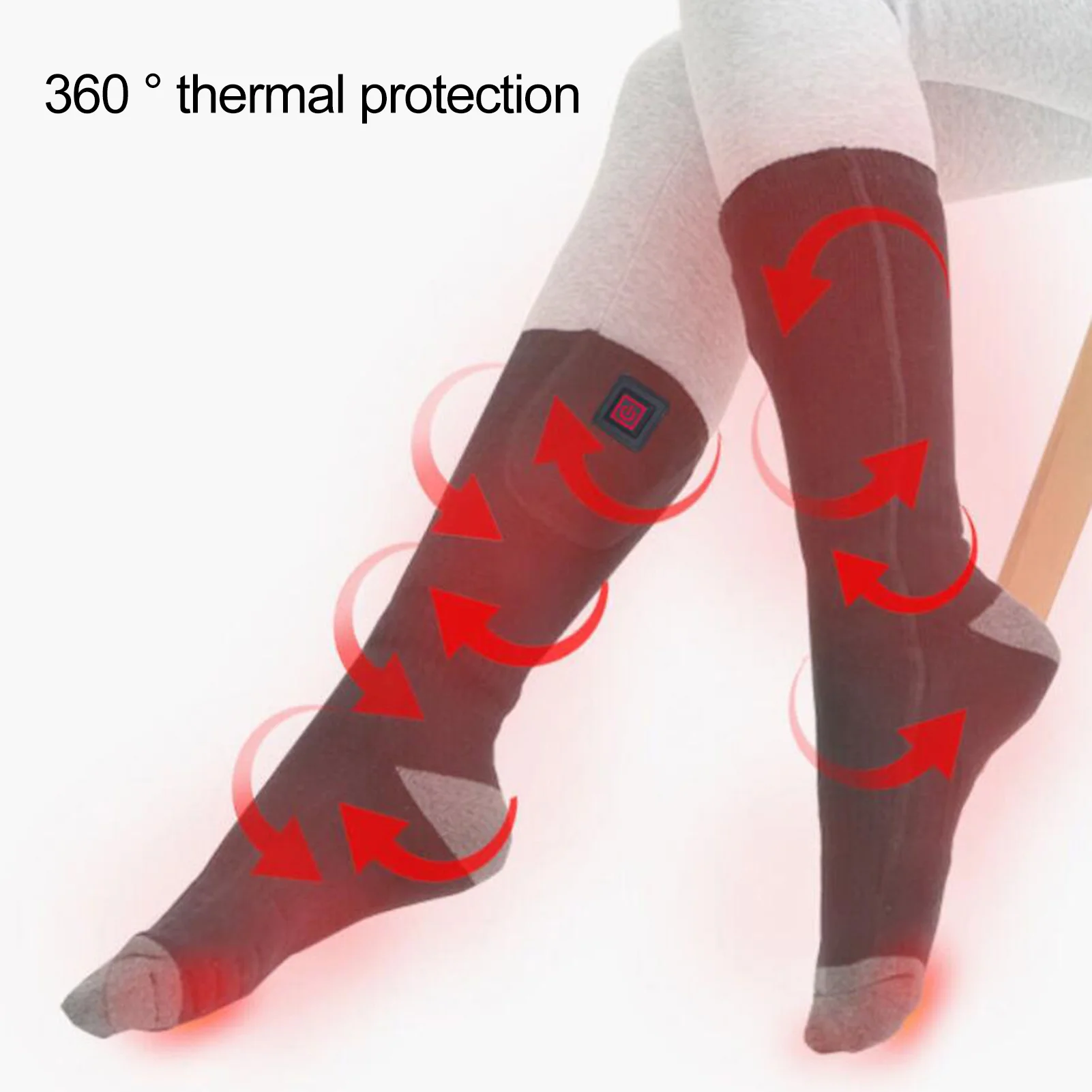 Electric foot heating socks