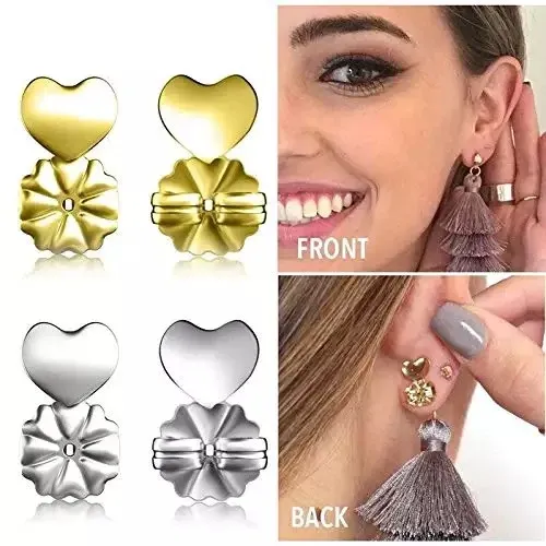 Ear stud auxiliary device to prevent drooping and falling off