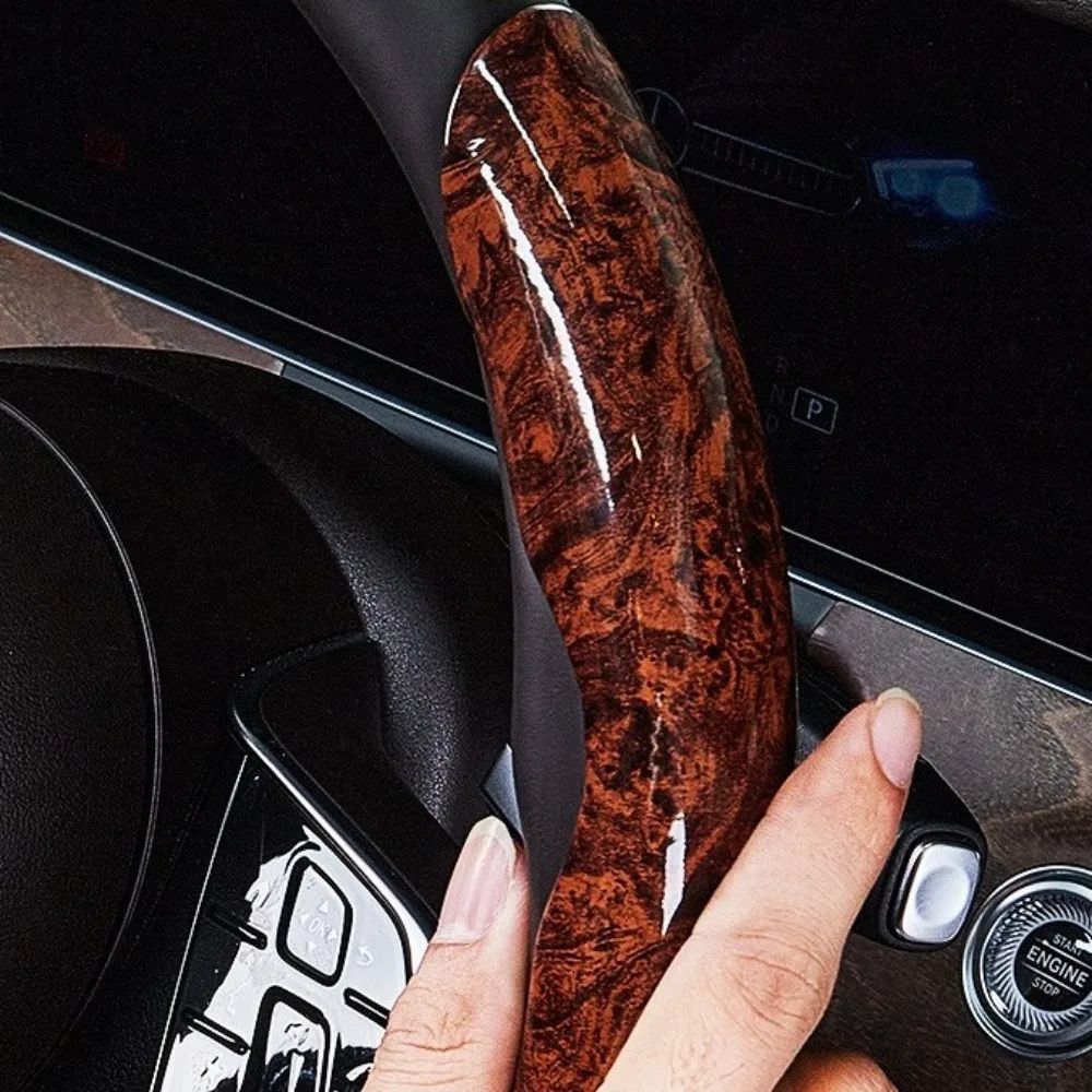 Rosewood Steering Wheel Cover – Elegant, Non-slip, Comfortable