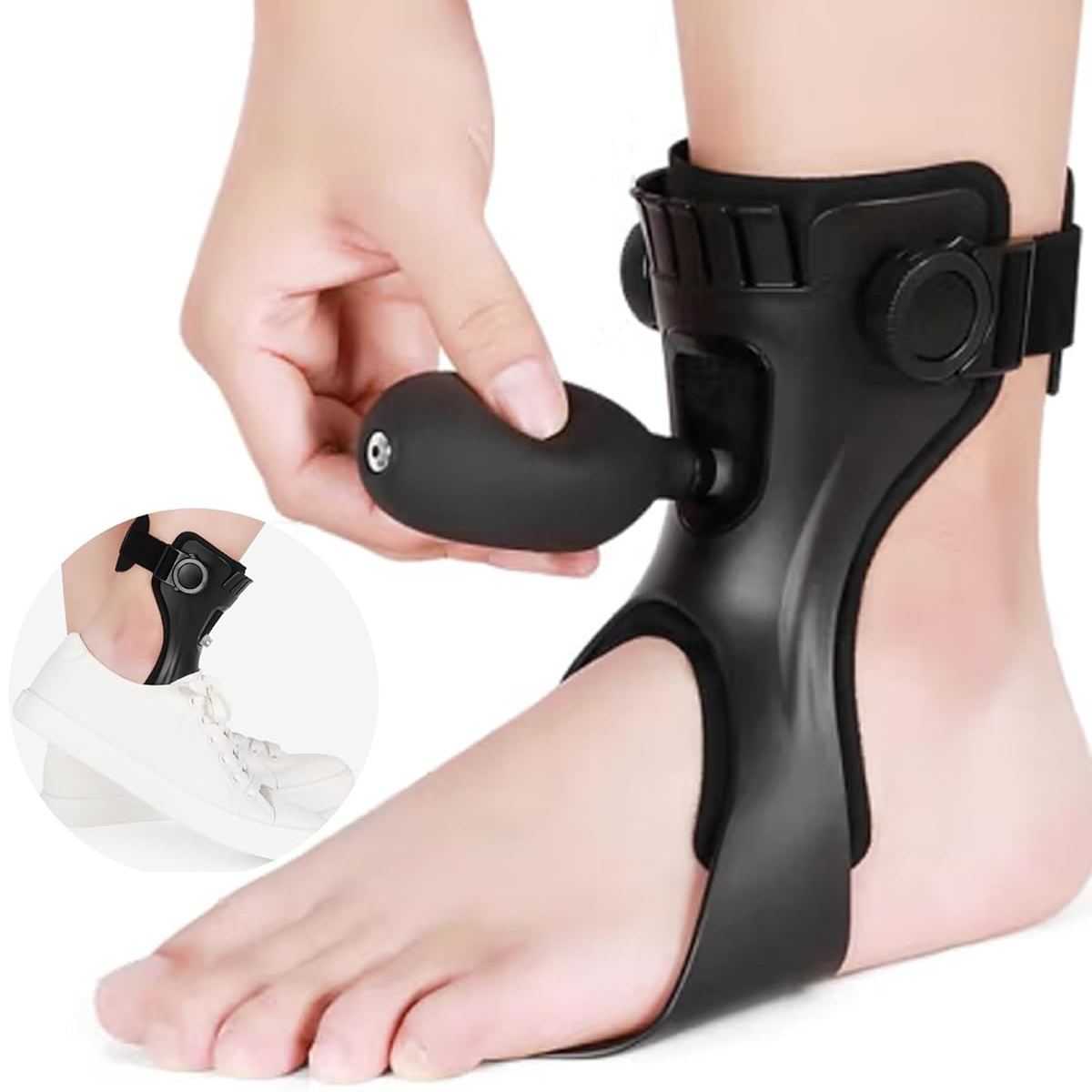 Foot drooping and inversion orthosis