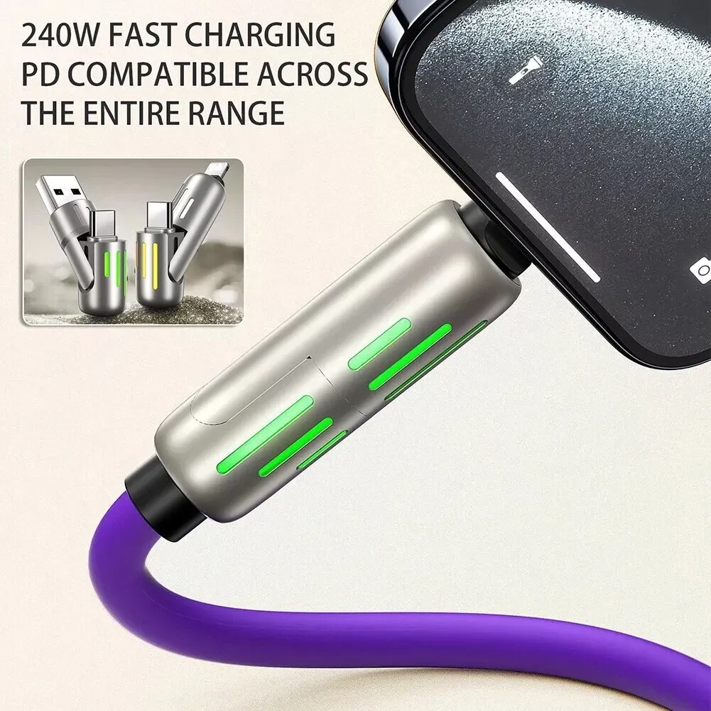 240W four-in-one charging cable