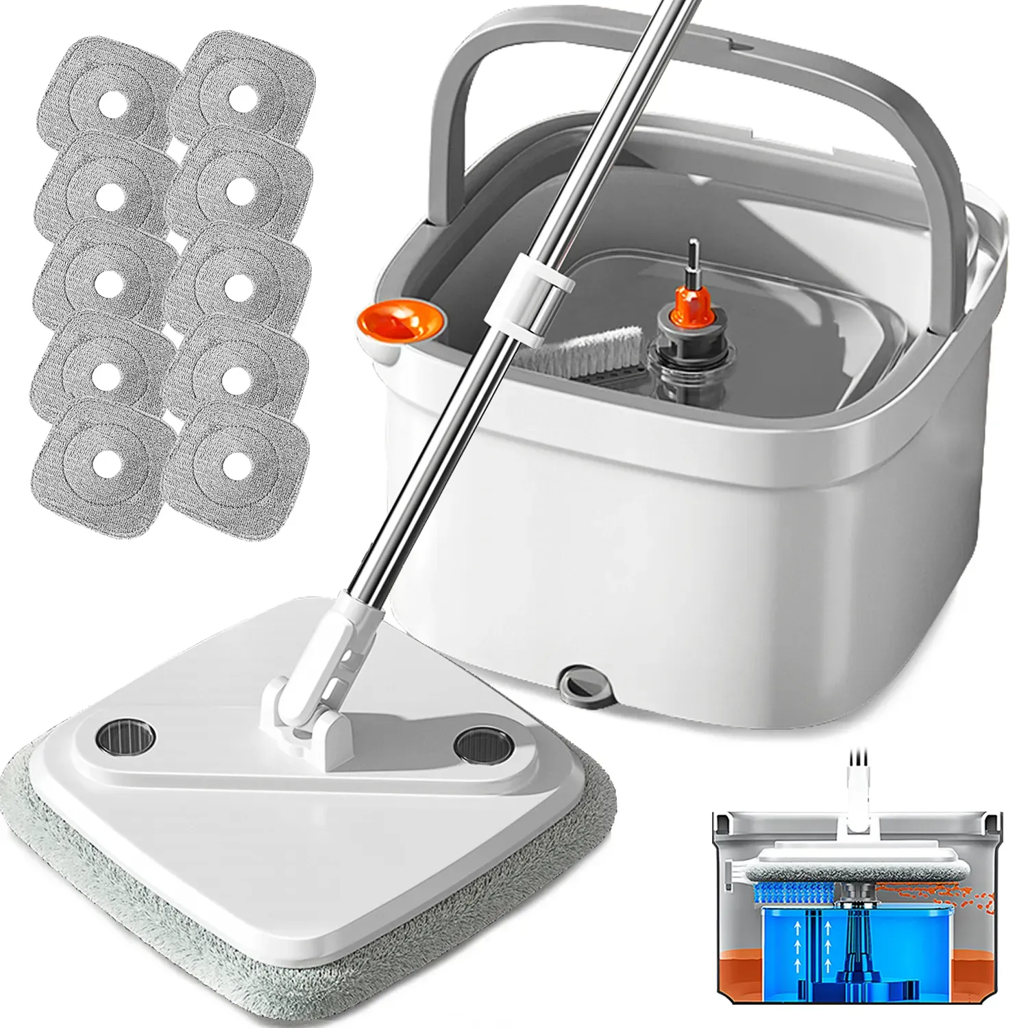 INWEJIA S10 Spin Mop Set