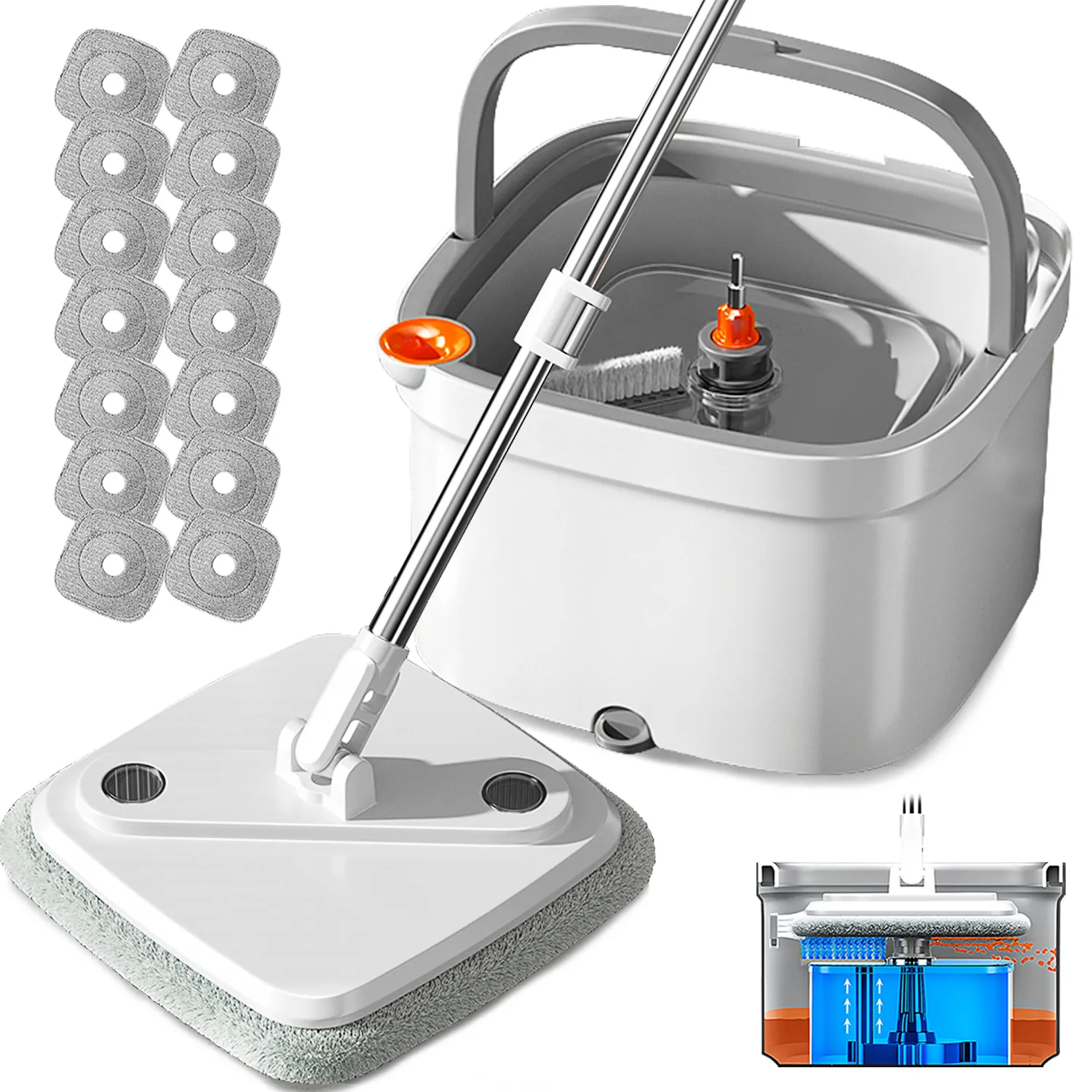 INWEJIA S10 Spin Mop Set