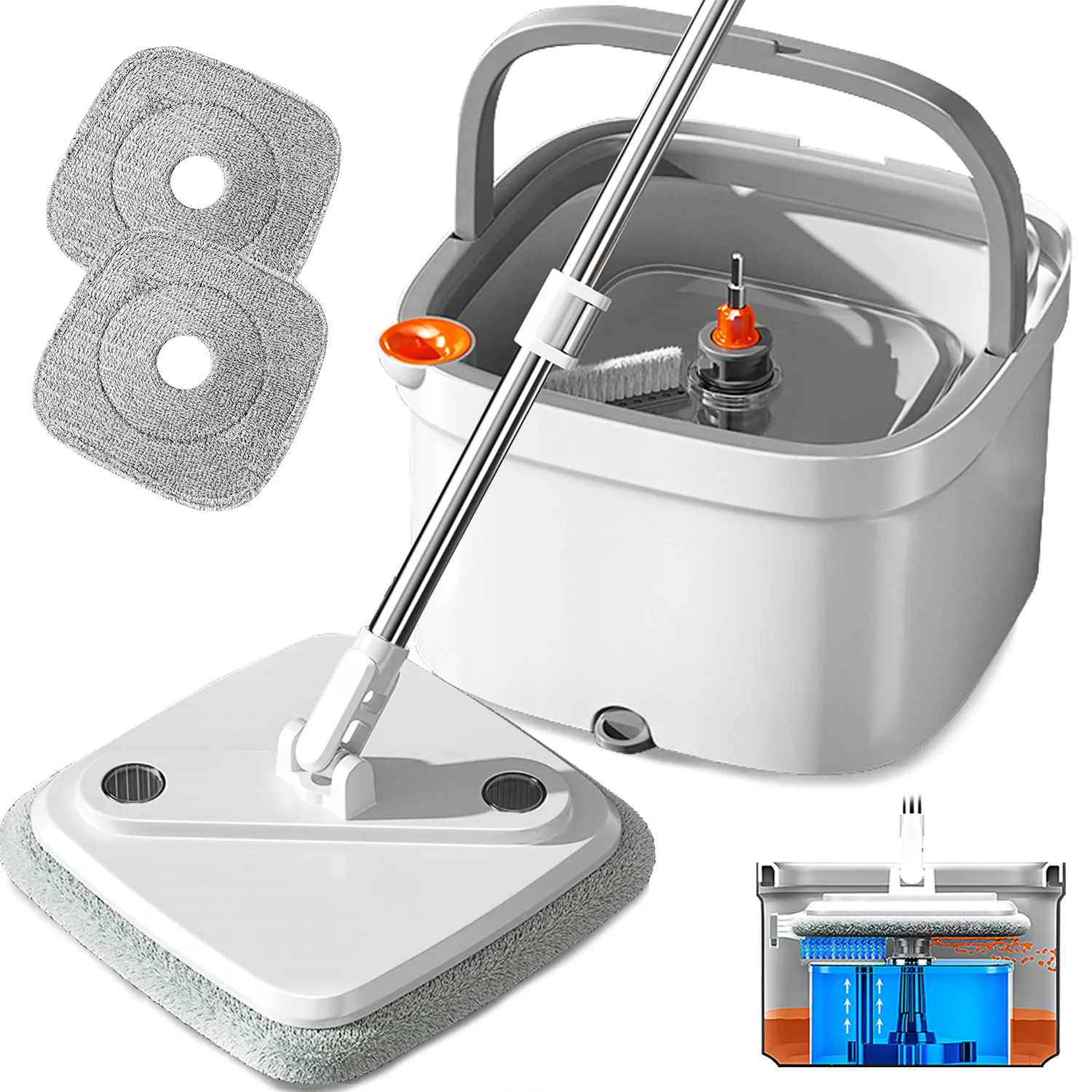 INWEJIA S10 Spin Mop Set