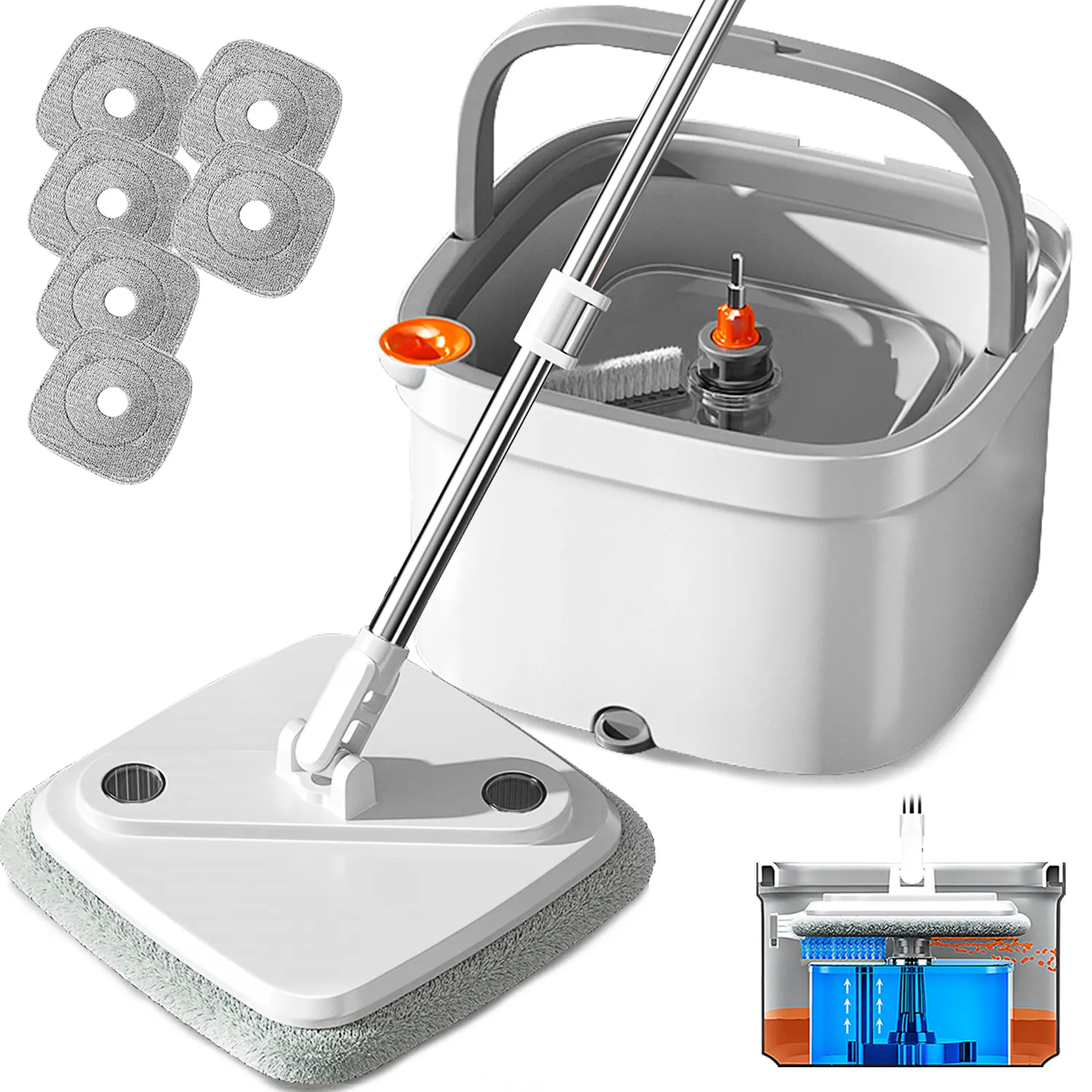 INWEJIA S10 Spin Mop Set