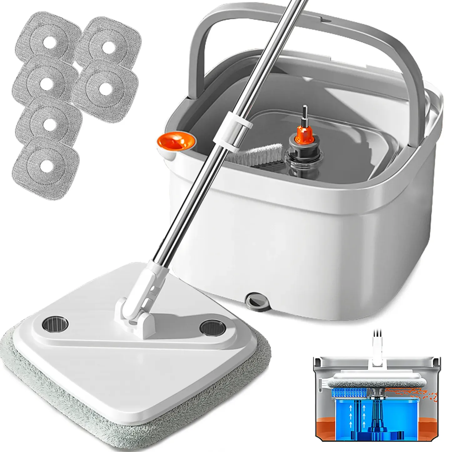 INWEJIA S10 Spin Mop Set
