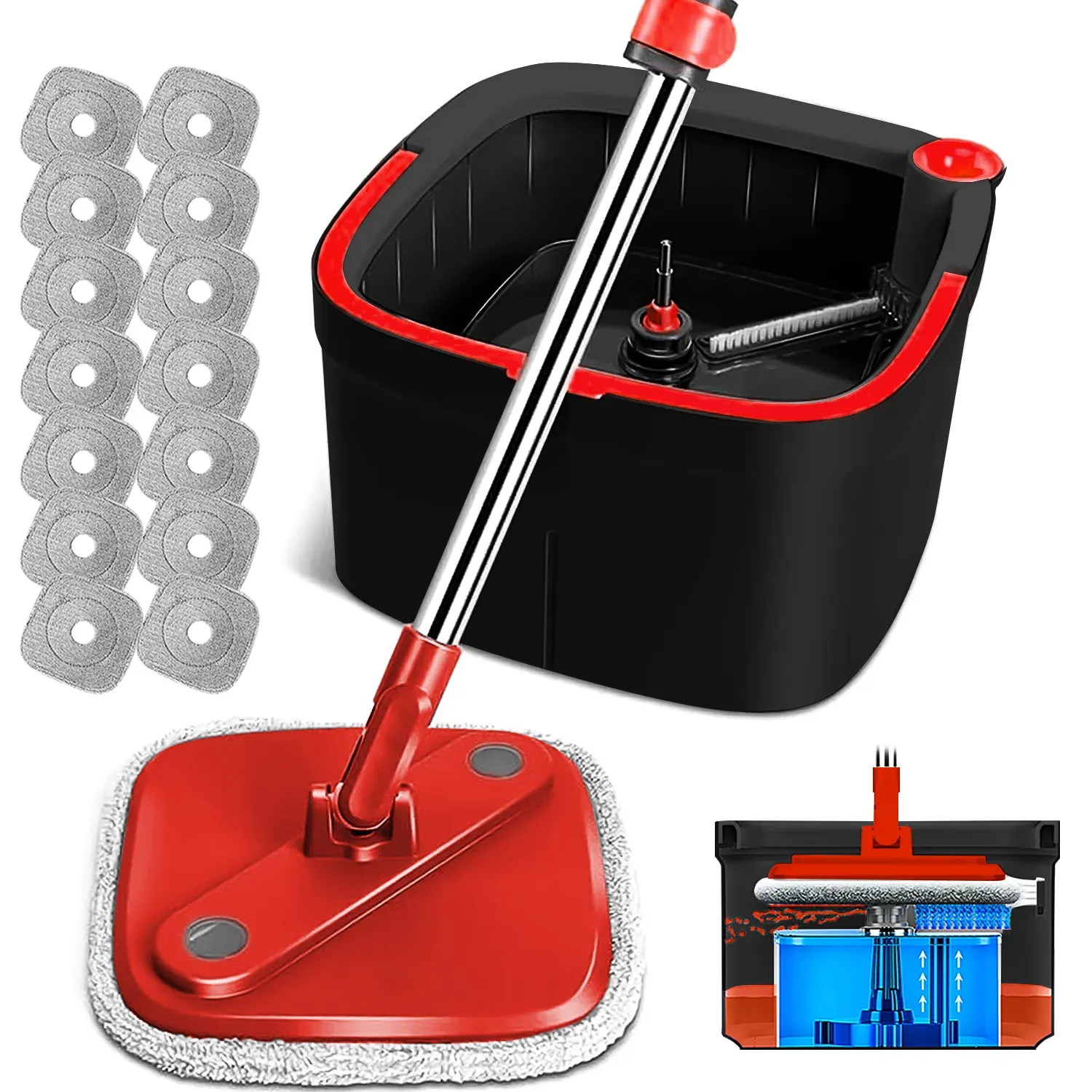 INWEJIA S10 Spin Mop Set