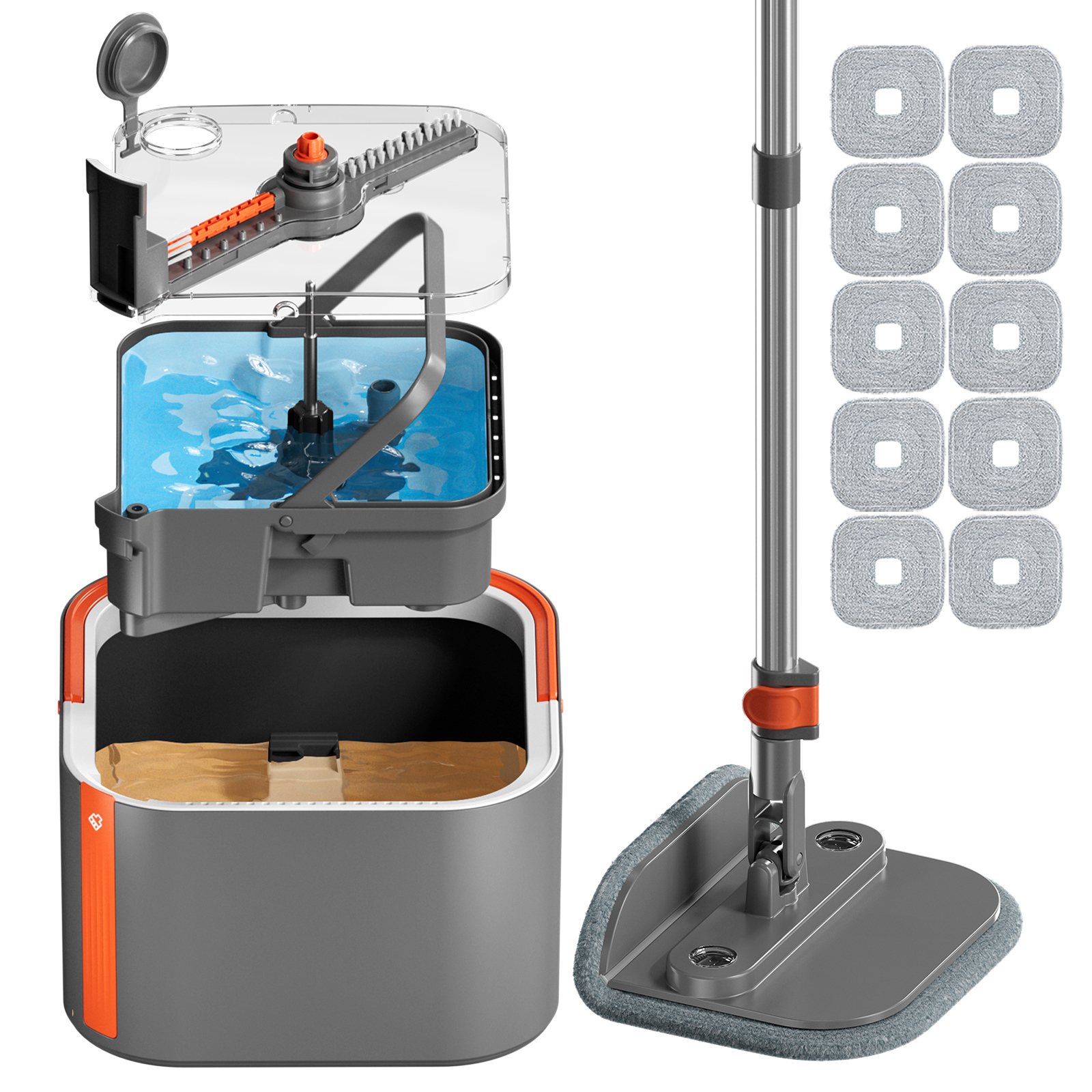 KZKR S11 Upgrade Spin Mop and Bucket
